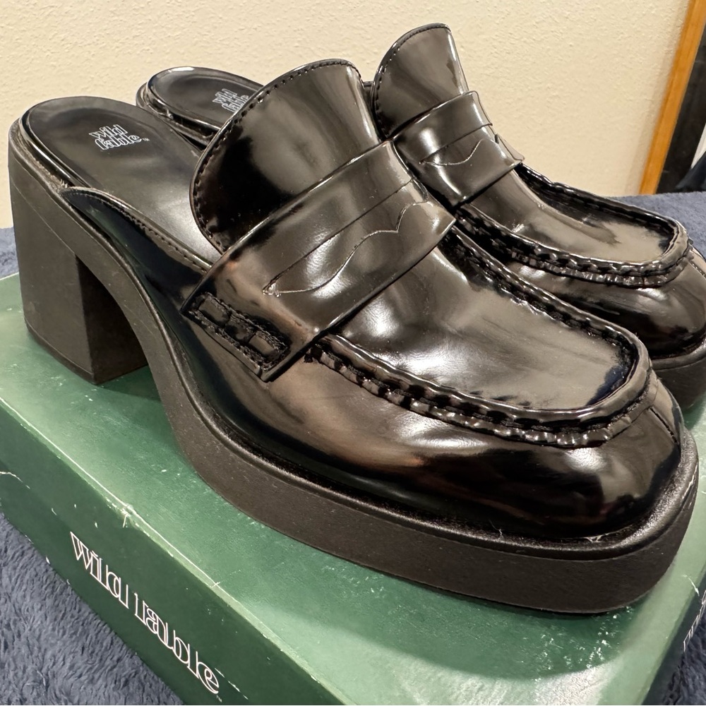 Wild Fable Black Platform Loafers